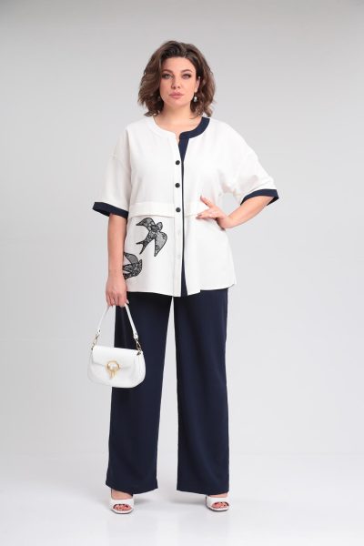 М 2943 синий+молочный р.52-56