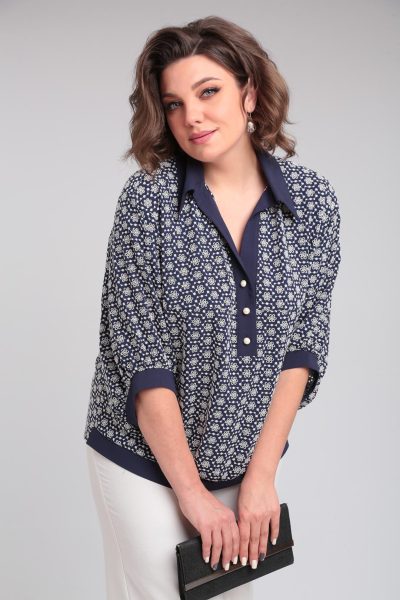 М 2948 синий+молочный р.52-56