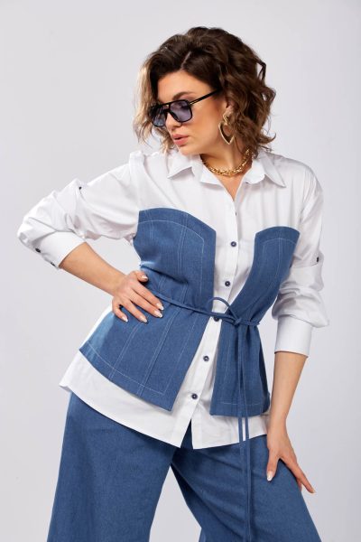 М 2992 синий+белый р.50-54