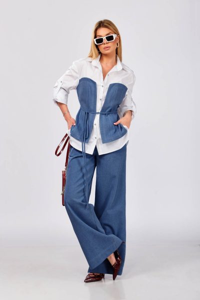 М 2992.1 синий+белый р.42-48