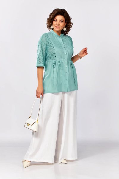 М 2998 бирюзовый жемчуг+молочный р.50-58